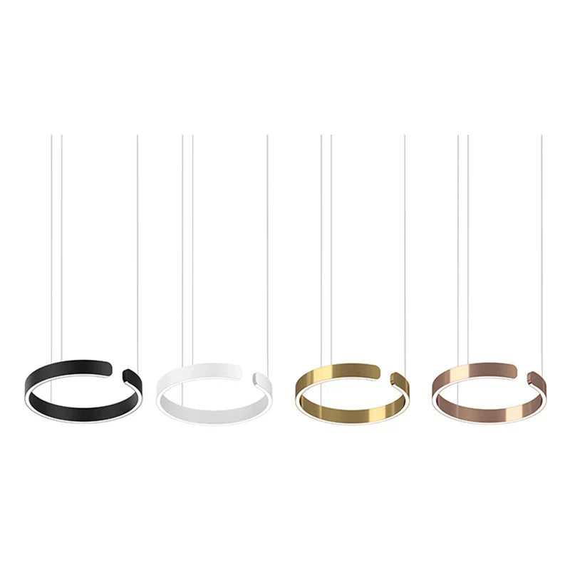 Modern LED Ring Chandelier – Elegant Round Ceiling Light