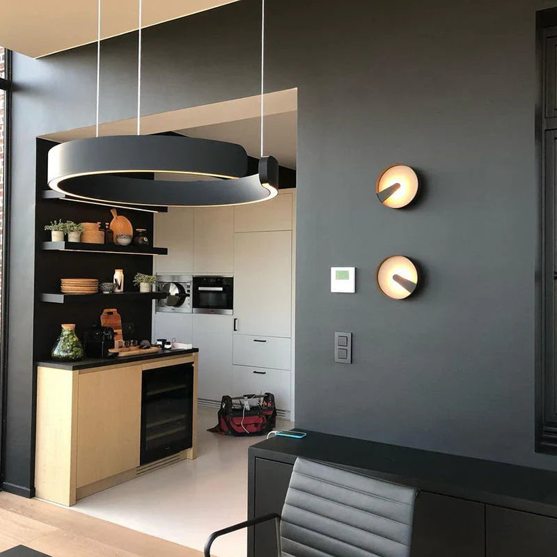 Modern LED Ring Chandelier – Elegant Round Ceiling Light
