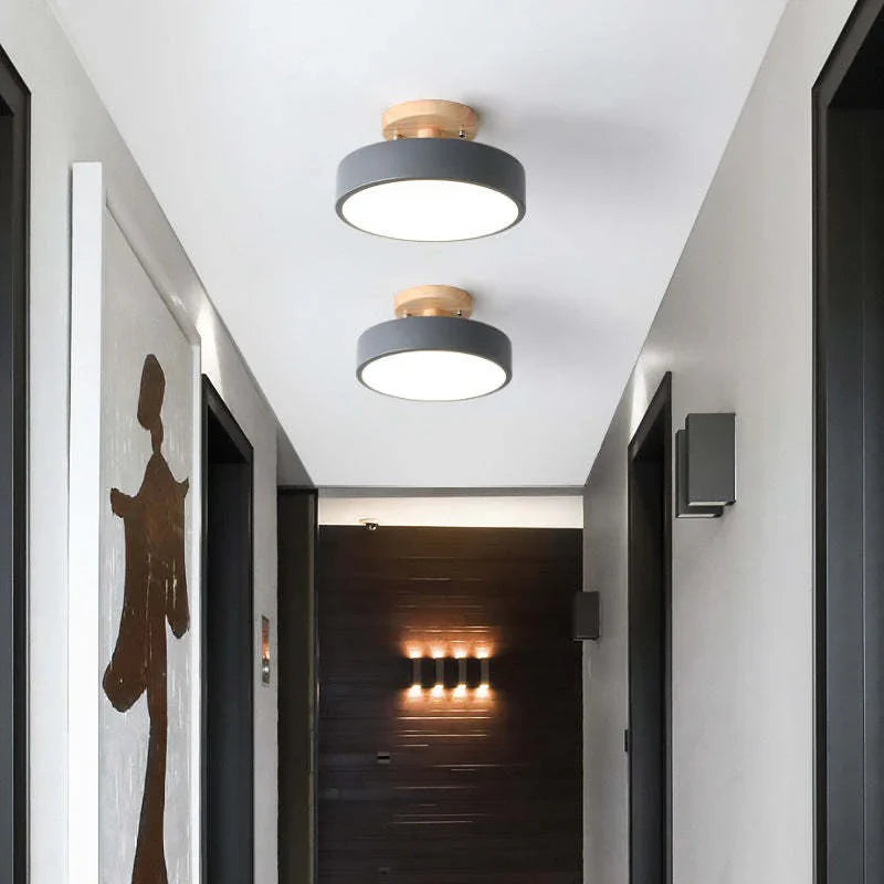 Modern Wooden LED Ceiling Light