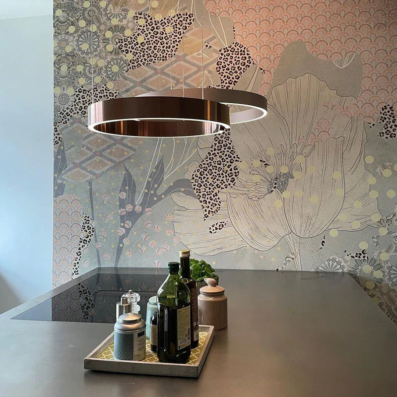 Modern LED Ring Chandelier – Elegant Round Ceiling Light