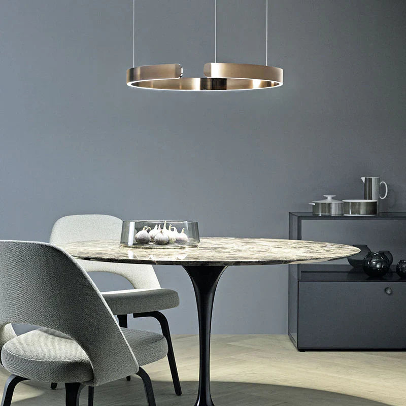Modern LED Ring Chandelier – Elegant Round Ceiling Light
