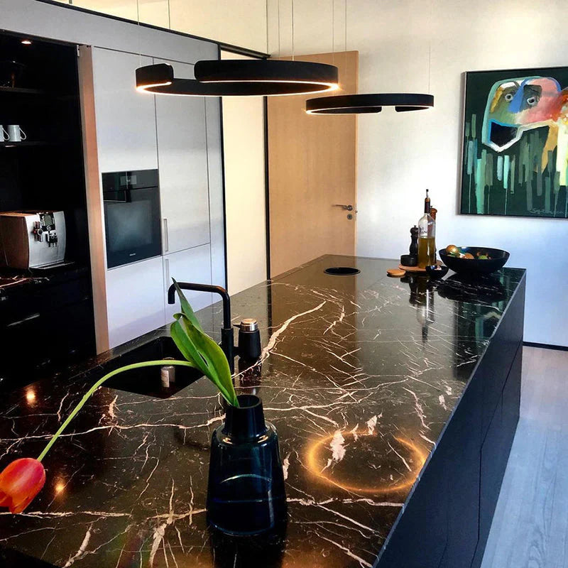 Modern LED Ring Chandelier – Elegant Round Ceiling Light