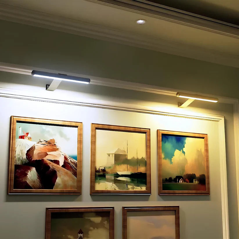 Wireless LED Picture Light – Rechargeable Wall-Mounted Art Lighting with Remote Control