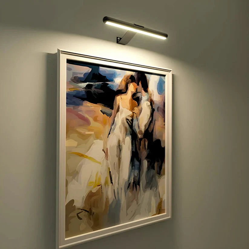 Wireless LED Picture Light – Rechargeable Wall-Mounted Art Lighting with Remote Control