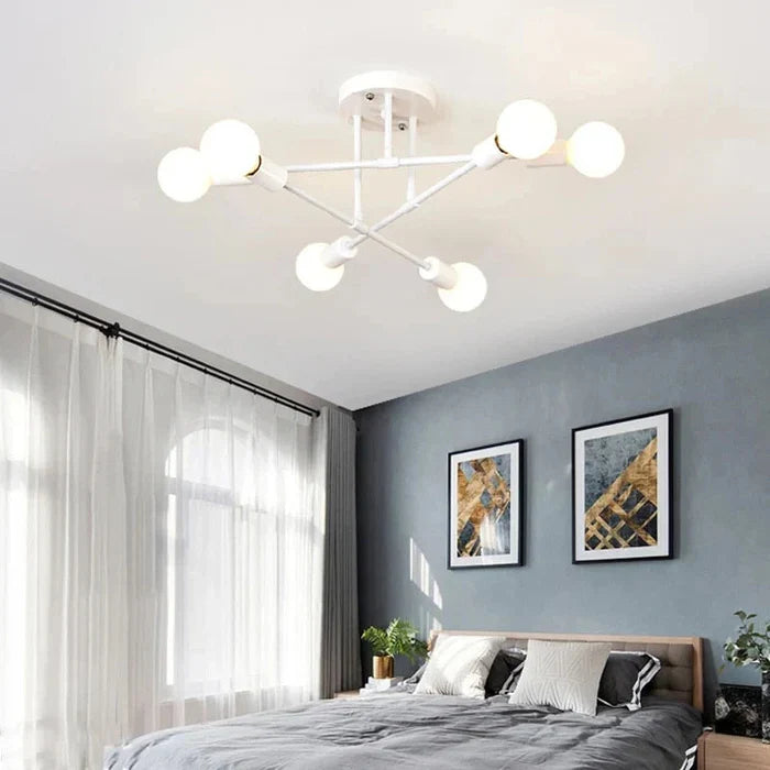 Industrial Ceiling Chandelier with Round Lights
