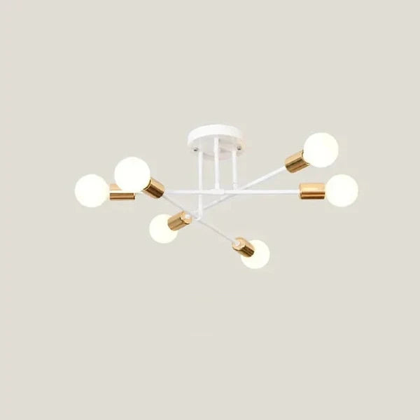 Industrial Ceiling Chandelier with Round Lights