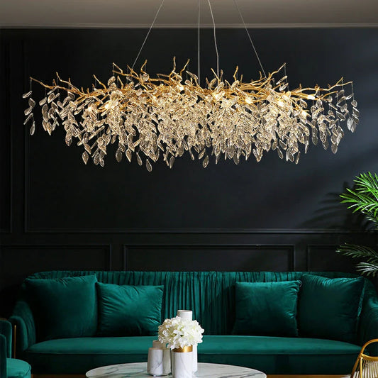 Exclusive Crystal Leaf Chandelier – Branch Design with Modern Elegance