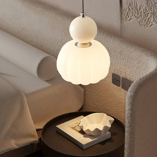 Modern Pendant Light with Decorative Sphere – Frosted Glass Shade