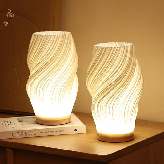 Designer Spiral LED Table Lamp – USB Powered with Adjustable Light & Sculptural Form