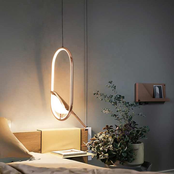 Luxury Pendant Light with Golden Bird