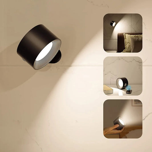 Wireless Detachable Wall Light – Rechargeable LED Lamp with 360° Rotation