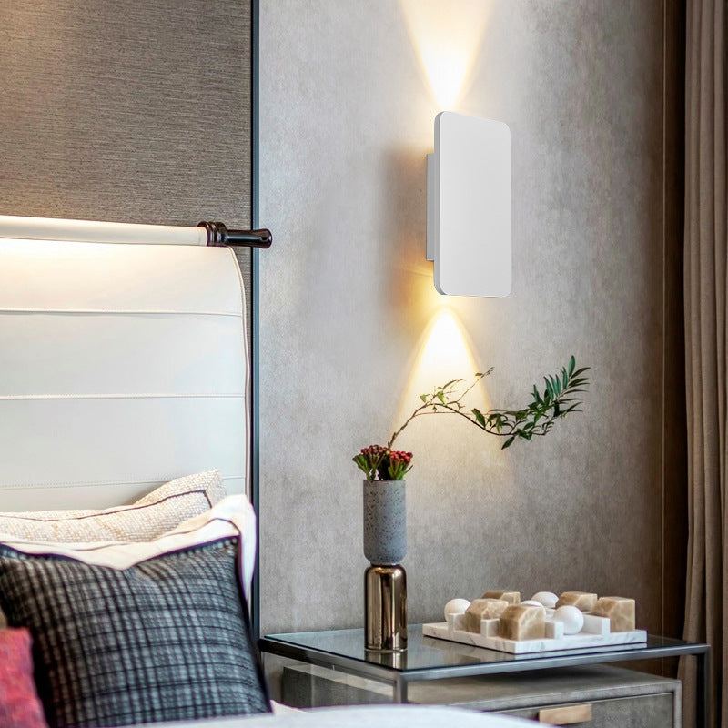 Brushed Metal Rectangular Up and Down LED Wall Light - Arrielight