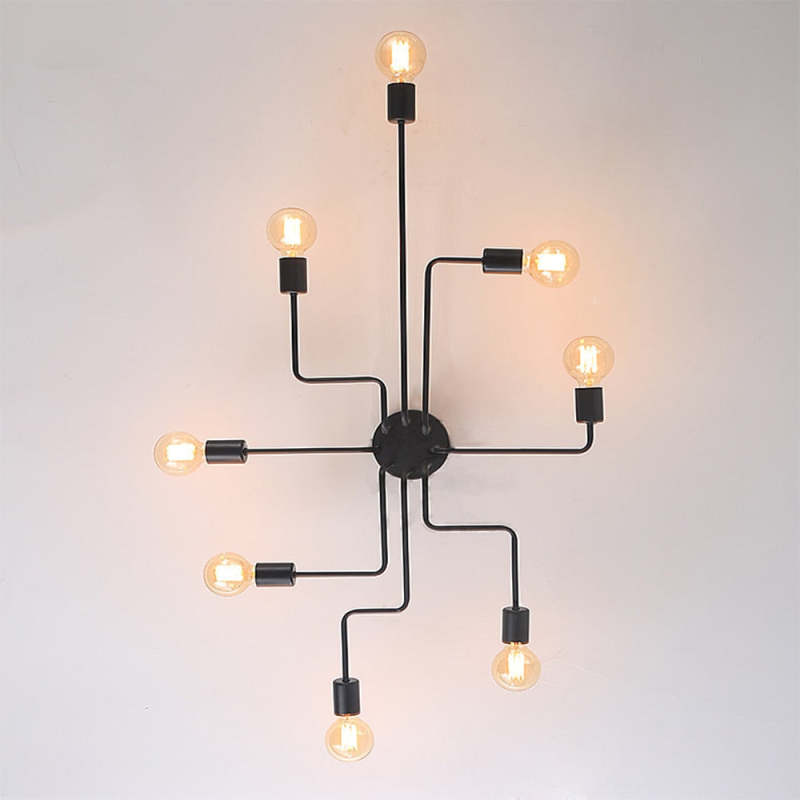 Industrial Metal Sputnik Flush Ceiling Light - Arrielight