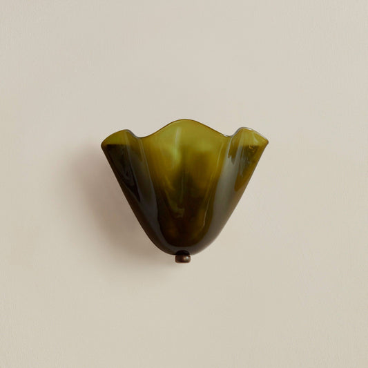 Decorative Retro Wall Light with Stained Glass Shade
