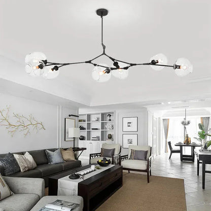 8-Arm Molecular Chandelier – Designer LED Ceiling Light