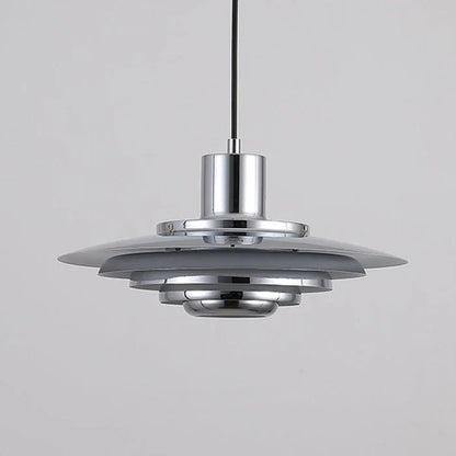 Retro Aluminium Pendant Light – Layered LED Ceiling Lamp