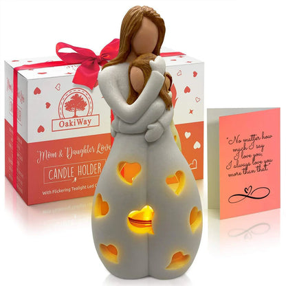 Mother and Child LED Decorative Lamp – Mood Light with Heart Cut-Outs