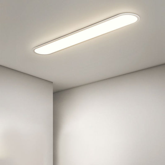 Slim Oval Acrylic LED Flush Ceiling Light - Arrielight