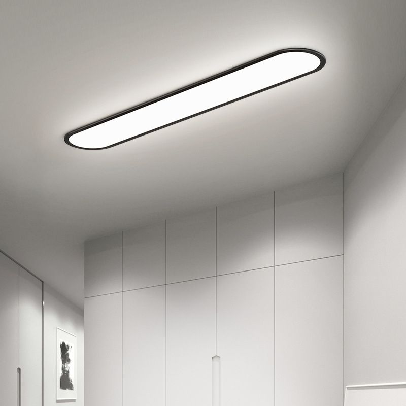 Slim Oval Acrylic LED Flush Ceiling Light - Arrielight