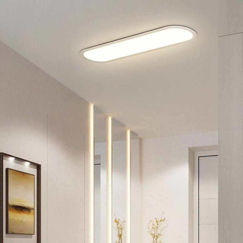 Slim Oval Acrylic LED Flush Ceiling Light - Arrielight