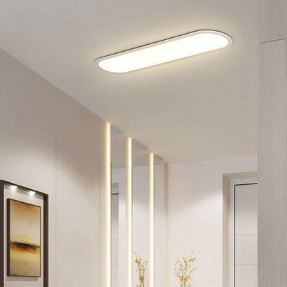 Slim Oval Acrylic LED Flush Ceiling Light - Arrielight