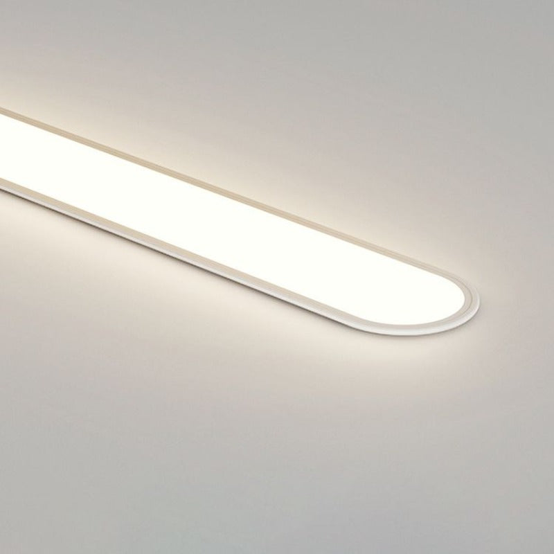 Slim Oval Acrylic LED Flush Ceiling Light - Arrielight