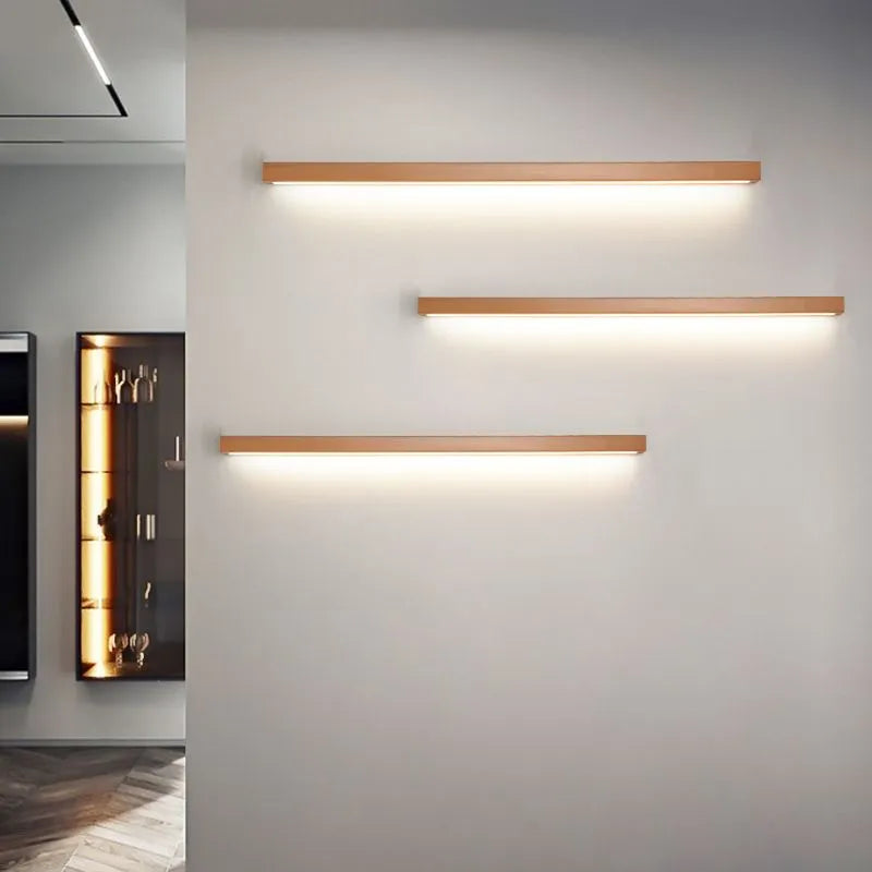 Linear Wood and Acrylic LED Wall Light - Arrielight