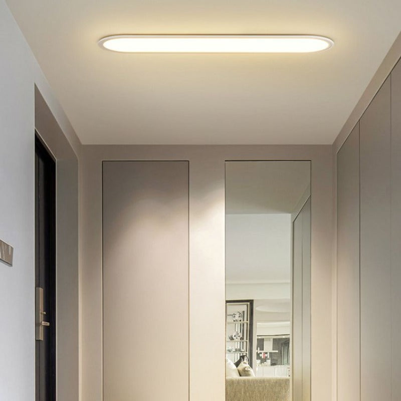 Slim Oval Acrylic LED Flush Ceiling Light - Arrielight
