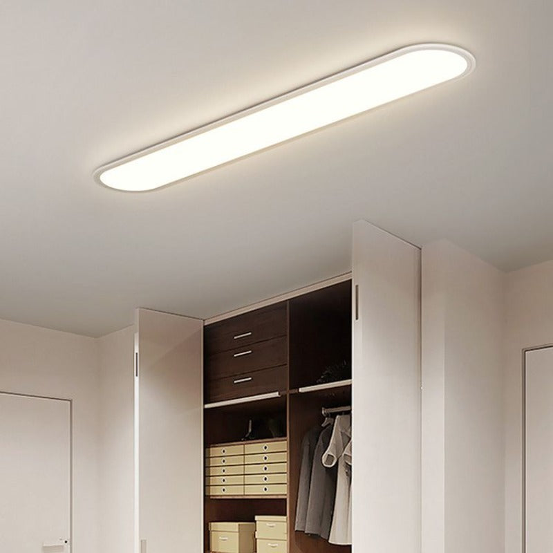 Slim Oval Acrylic LED Flush Ceiling Light - Arrielight