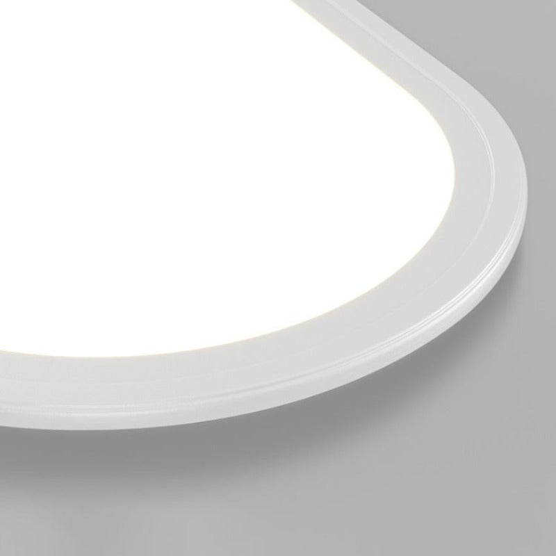 Slim Oval Acrylic LED Flush Ceiling Light - Arrielight