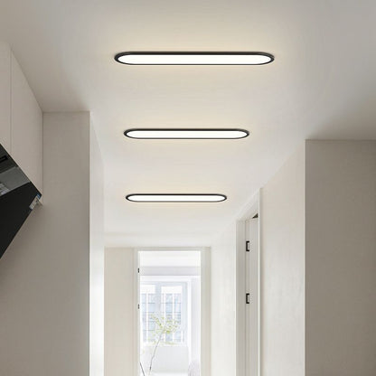 Slim Oval Acrylic LED Flush Ceiling Light - Arrielight