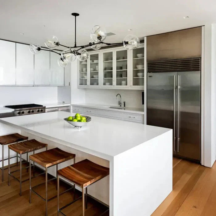 8-Arm Molecular Chandelier – Designer LED Ceiling Light