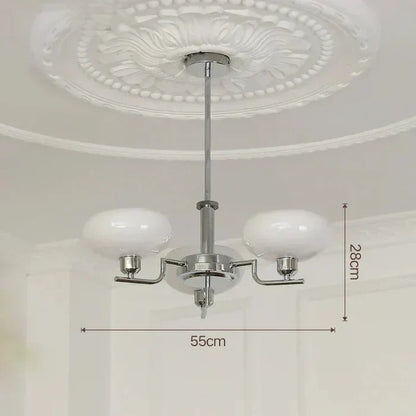 Modern Chandelier with Opal Glass Shades – Elegant Ceiling Light