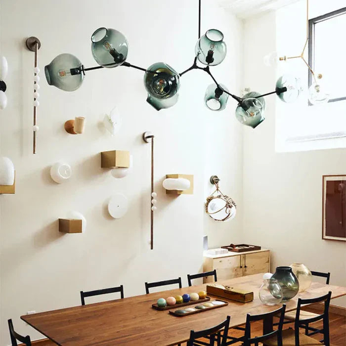 8-Arm Molecular Chandelier – Designer LED Ceiling Light