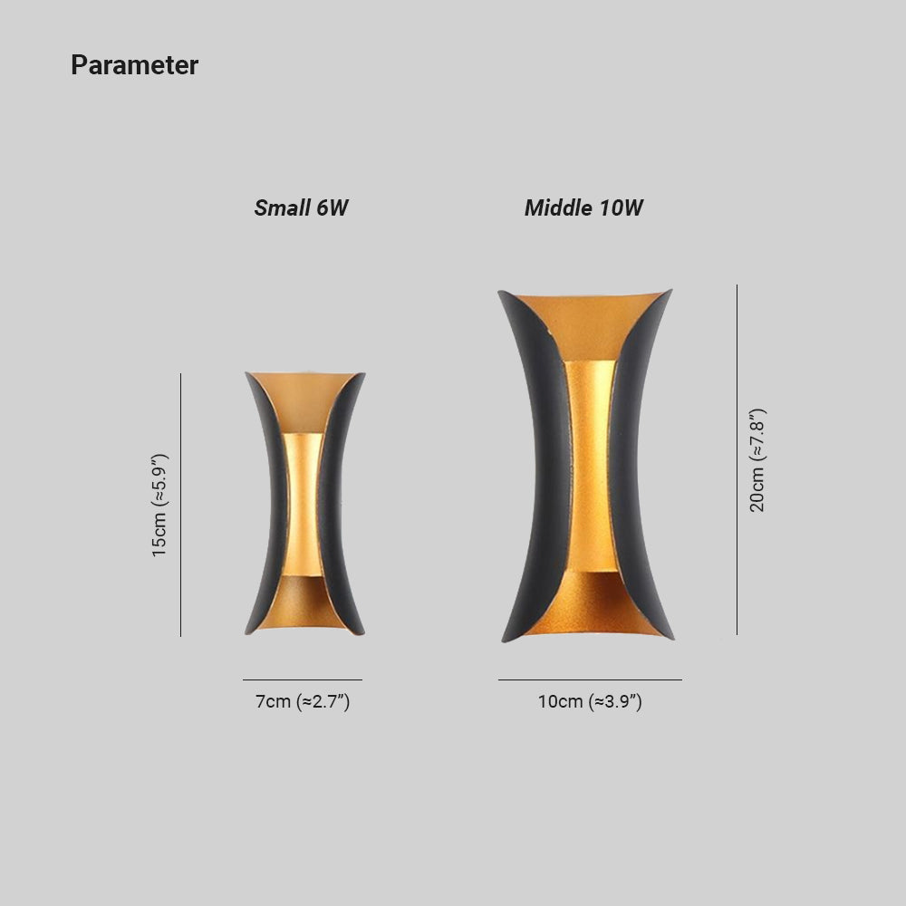 Curved Up and Down LED Outdoor Wall Light - Arrielight
