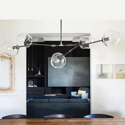 8-Arm Molecular Chandelier – Designer LED Ceiling Light