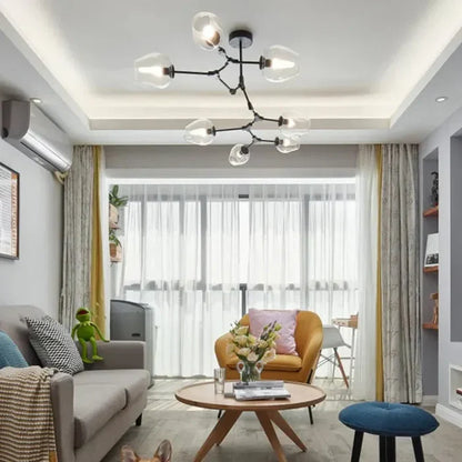 8-Arm Molecular Chandelier – Designer LED Ceiling Light