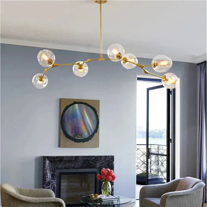 8-Arm Molecular Chandelier – Designer LED Ceiling Light