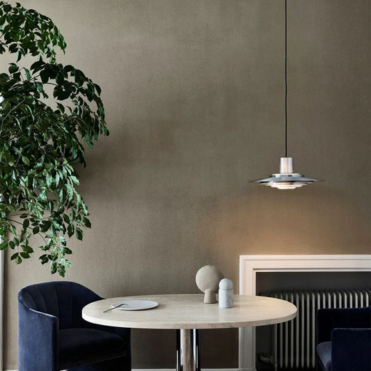 Retro Aluminium Pendant Light – Layered LED Ceiling Lamp