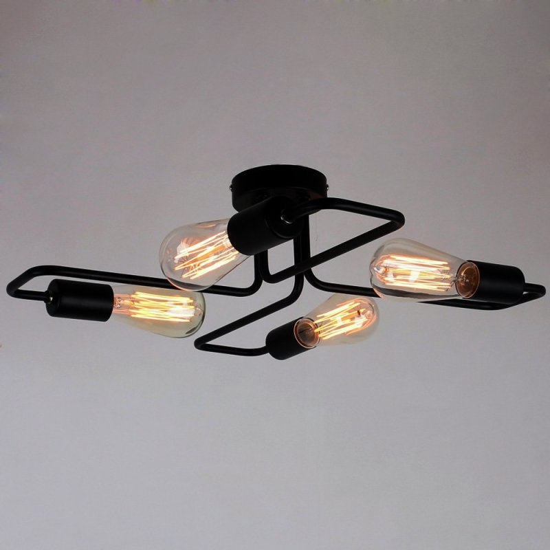Industrial Metal Sputnik Flush Ceiling Light - Arrielight