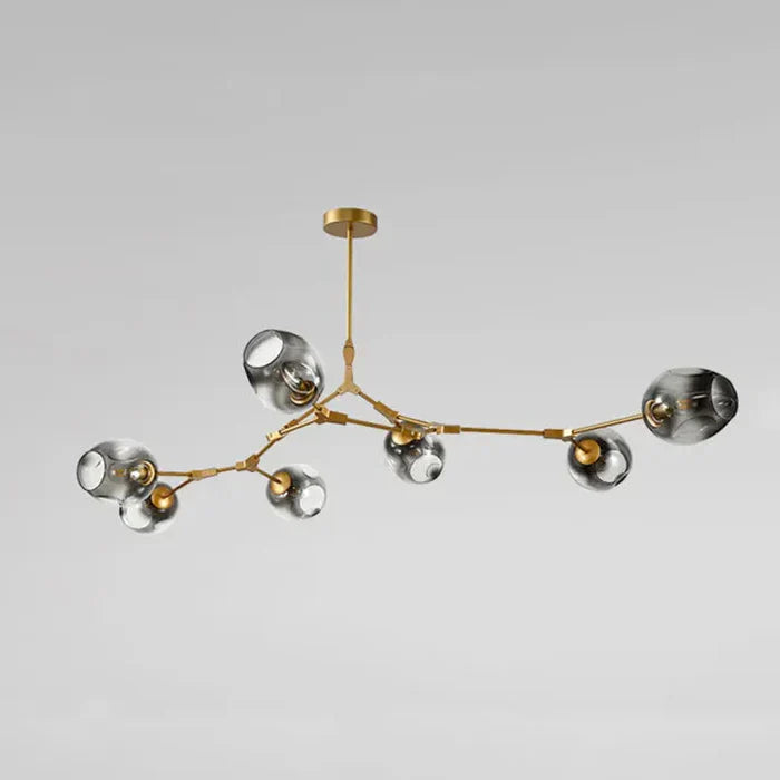 8-Arm Molecular Chandelier – Designer LED Ceiling Light
