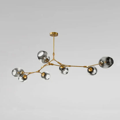 8-Arm Molecular Chandelier – Designer LED Ceiling Light