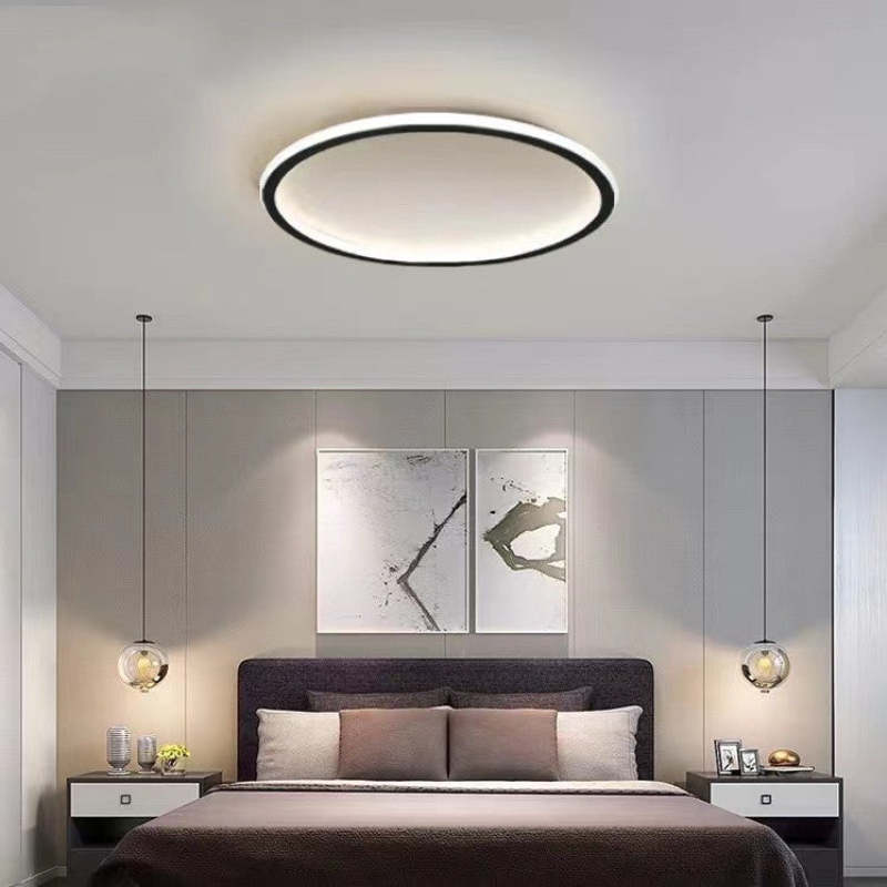 Slim Round LED Flush Ceiling Light with Acrylic Diffuser - Arrielight