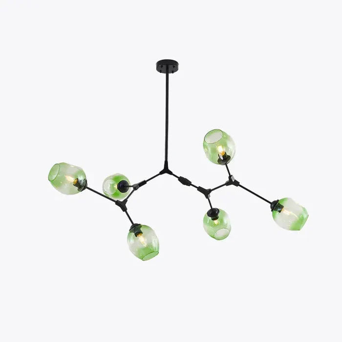 8-Arm Molecular Chandelier – Designer LED Ceiling Light