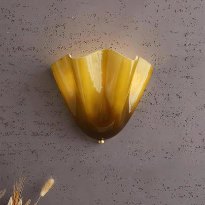 Decorative Retro Wall Light with Stained Glass Shade
