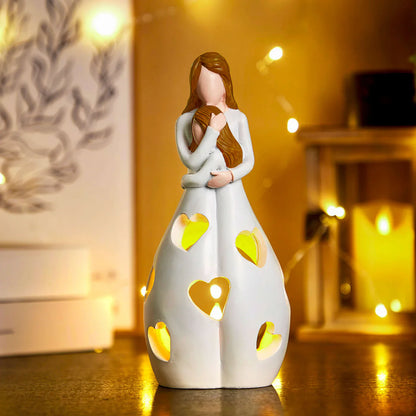 Mother and Child LED Decorative Lamp – Mood Light with Heart Cut-Outs