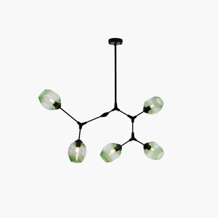 8-Arm Molecular Chandelier – Designer LED Ceiling Light