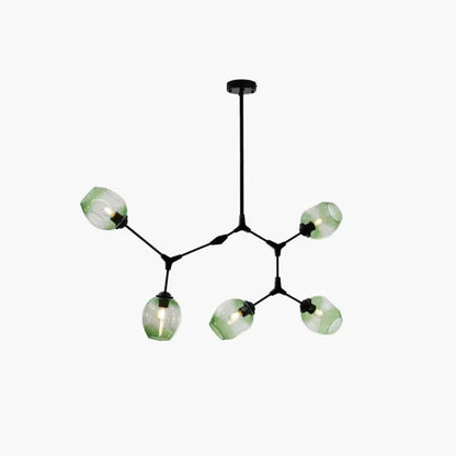 8-Arm Molecular Chandelier – Designer LED Ceiling Light