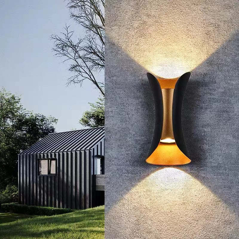 Curved Up and Down LED Outdoor Wall Light - Arrielight
