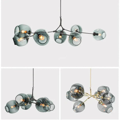 8-Arm Molecular Chandelier – Designer LED Ceiling Light